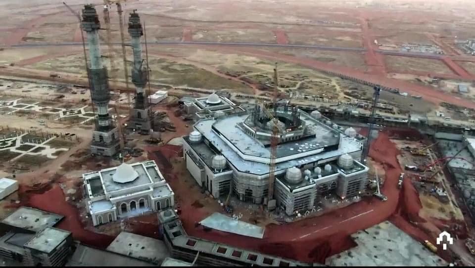 بالفيديو .. تعرف على تقدم الأعمال بمسجد مصر الكبير
